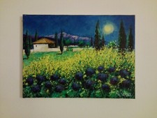 Mario Soave "Notturno" Olio su tela Misure 30x40 Firmato - Corredato di cornice