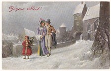 CASCELLA   BUON NATALE  COPPIA  NEVE  APPUNTAMENTO