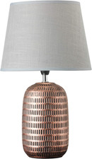 BARONI Lampada Da Scrivania O Tavolo in Ceramica Colorata Cilindrica Sfaccetatta