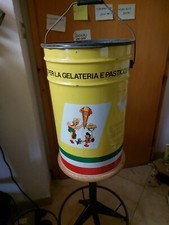 Bidone Latta Gelateria Pinocchio Geppetto Vintage Puof Arredo Gelato Morini Re