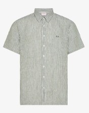 Sun 68 Shirt Linen Stripe S/S