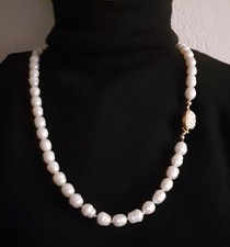 PERLE DI FIUME COLLANA GIROCOLLO PERLE D'ACQUA DOLCE BIGIOTTERIA GIOIELLO DONNA