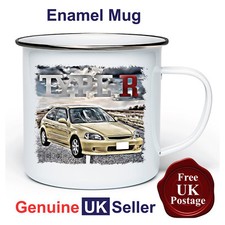 Tazza da campeggio Civic Type R, 11 once smalto, tazza da campeggio tipo civico R, può personalizzare