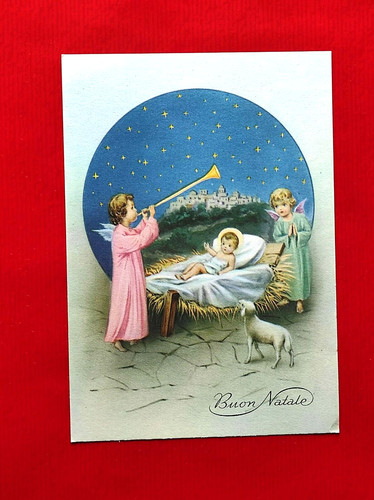 Cartolina buon natale - buon,