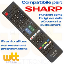 Telecomando universale compatibile per TV SHARP Lcd Led Smart TV come Originale