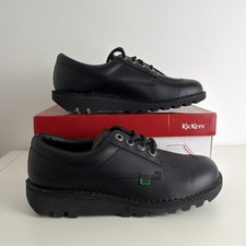 Scarpe Kickers uomo Kick Lo nere taglia UK 8 EU 42 pura pelle M core stringate nuove