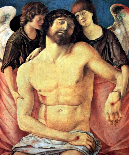 Cristo morto sostenuto due - cristo, da
