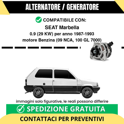 Alternatore seat marbella 9 - alternatore, 0.9