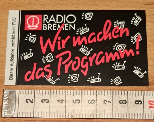 Vecchio adesivo sticker radio