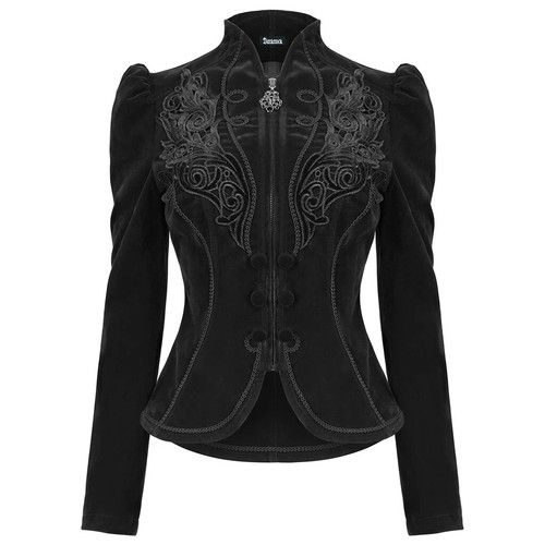 Women handmade black velvet - black,