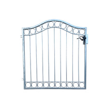 Porta da giardino porta cancello in ferro battuto anello-GT124/100S zincato a...