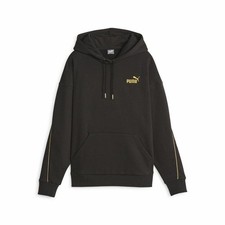  Felpa con Cappuccio Donna Puma Ess+ Minimal Gold Nero Taglia:S