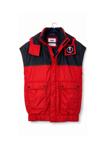 Tommy jeans gilet lungo - jeans,