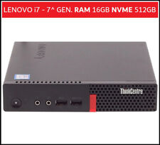 Lenovo Thinkcentre Mini PC Desktop i7 Ram 16GB NVME 512GB Computer Fisso Win 11