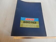 CATALOGO RICAMBI SOLO MECCANICA ORIGINALE FIAT 690 N3 1° EDIZIONE 1968