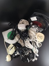 Lotto 30 pz cavi alimentazione PC e telefonici + alimentatori vari + prolunghe