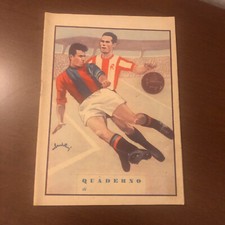 VINTAGE - QUADERNO SPORTIVO CALCIO ANNI 50' - '60 CISA ROMA - 2 PAGINE USATE
