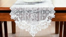 Pizzo Avorio Ricamo Runner da