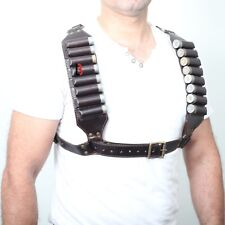Cintura bandolier in pelle di