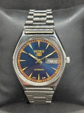 orologio da polso uomo vintage Seiko 5 ricondizionato giorno/data made in Japan