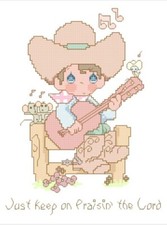 BABY CHILD COWBOY CROSS STITCH