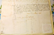 DA VENEZIA A CLODIA PREFILATELICA DEL 1748 Bollo Leone S.Marco Grande.