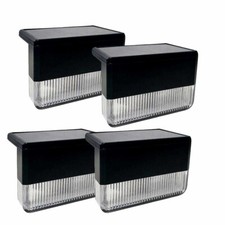 4 Luci solari  giardino impermeabile led pannello solare luce calda 3000k + rgb