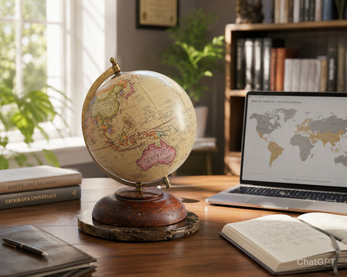 Mappamondo vintage con base - base, in