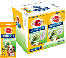 Dentastix Fresh 70 Snack per La Igiene Orale (Cane Medio 10-25 Kg) 180 G 7 Basto