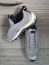 SCARPE DA GINNASTICA NIKE AIR MAX 97 ARGENTO ROSSO PROIETTILE 918890-001 TAGLIA 5,5 UK
