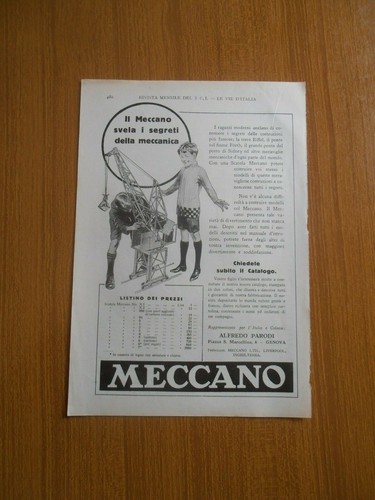 1933 meccano listino prezzi - listino,