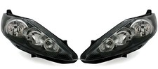 Faro proiettore nero per ford fiesta mk7 2008-2012 sinistro + destro versione sportiva