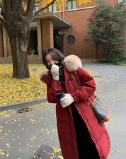 Cappotto Lungo Vino Rosso Con