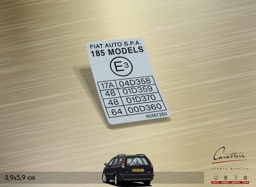 Adesivo omologazione fiat - adesivo,