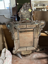 Specchio veneziano in vetro di Murano, Italia, vintage
