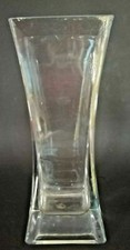 Vaso in vetro trasparente base quadrata - Altezza 25 cm