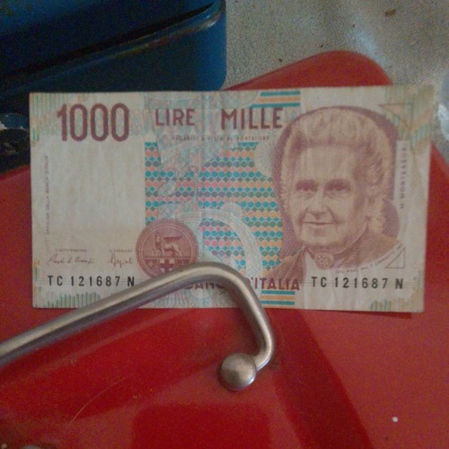 Banconota 1000 lire montessori - 1000,