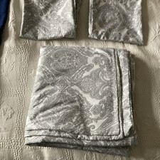 Copripiumino Ikea Skorpil King Size e 2 federe grigio/bianco