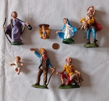 Collezione Lotto Personaggi Presepe Made in Italy Vintage Mercatino Natività 
