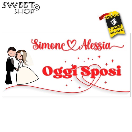 Striscione banner matrimonio - striscione,