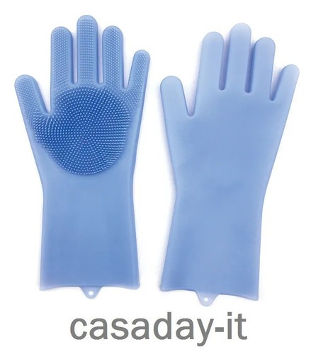 Guanti silicone con spazzola