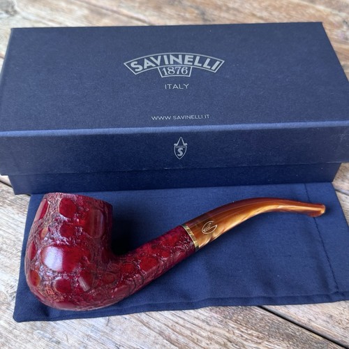 Savinelli alligator red bent - savinelli,