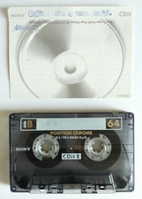 Mc Musicassetta Sony Cdit II 64 Chrome Vintage Compact Cassette Tape Usata A