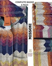 Set spugne MISSONI completo bagno 6 pezzi accappatoio asciugamani ospiti telo