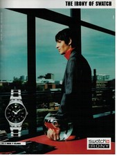 PUBBLICITA' ORIGINALE VINTAGE 2000-OROLOGIO SWATCH IRONY