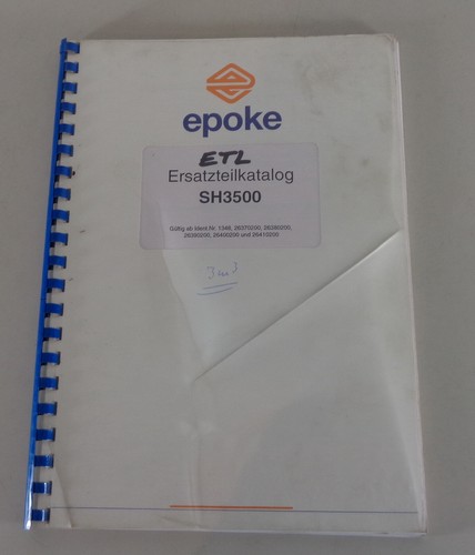 Catalogo ricambi epoke sh3500 - epoke,