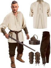 Costume da pirata medievale uomo 4 pezzi - Carnevale e Halloween
