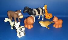 8 ANIMALI lotto Leone figure statuine animaletti bambini plastica giocattolo toy