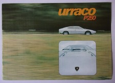Brochure vendita LAMBORGHINI URRACO P250 originale 1972 Euro Mkts