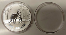 1 OZ AUSTRALIA 2007 Kangaroo ARGENTO SILVER ONCIA Känguru Canguro RAM
